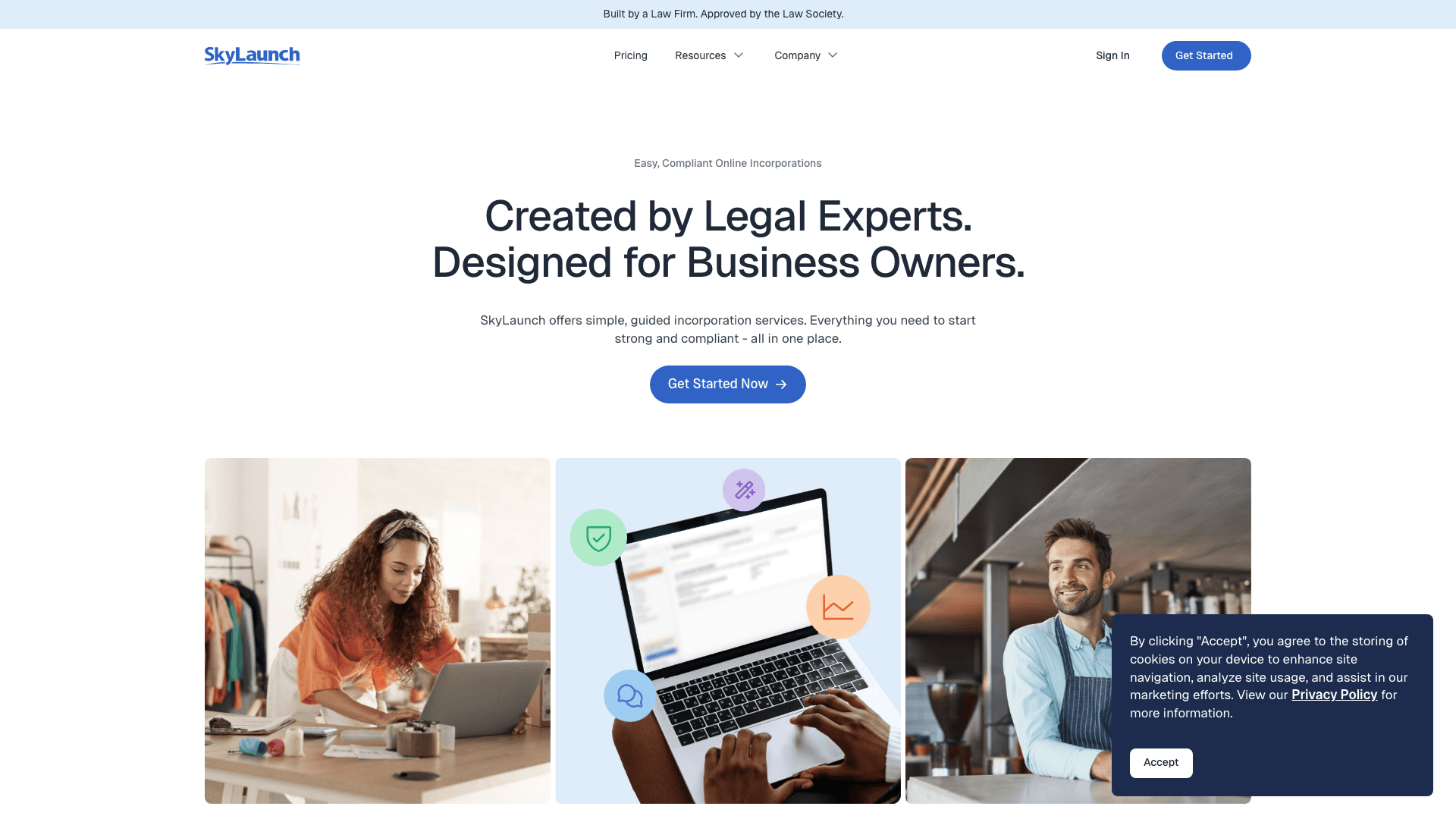 SkyLaunch — site screenshot