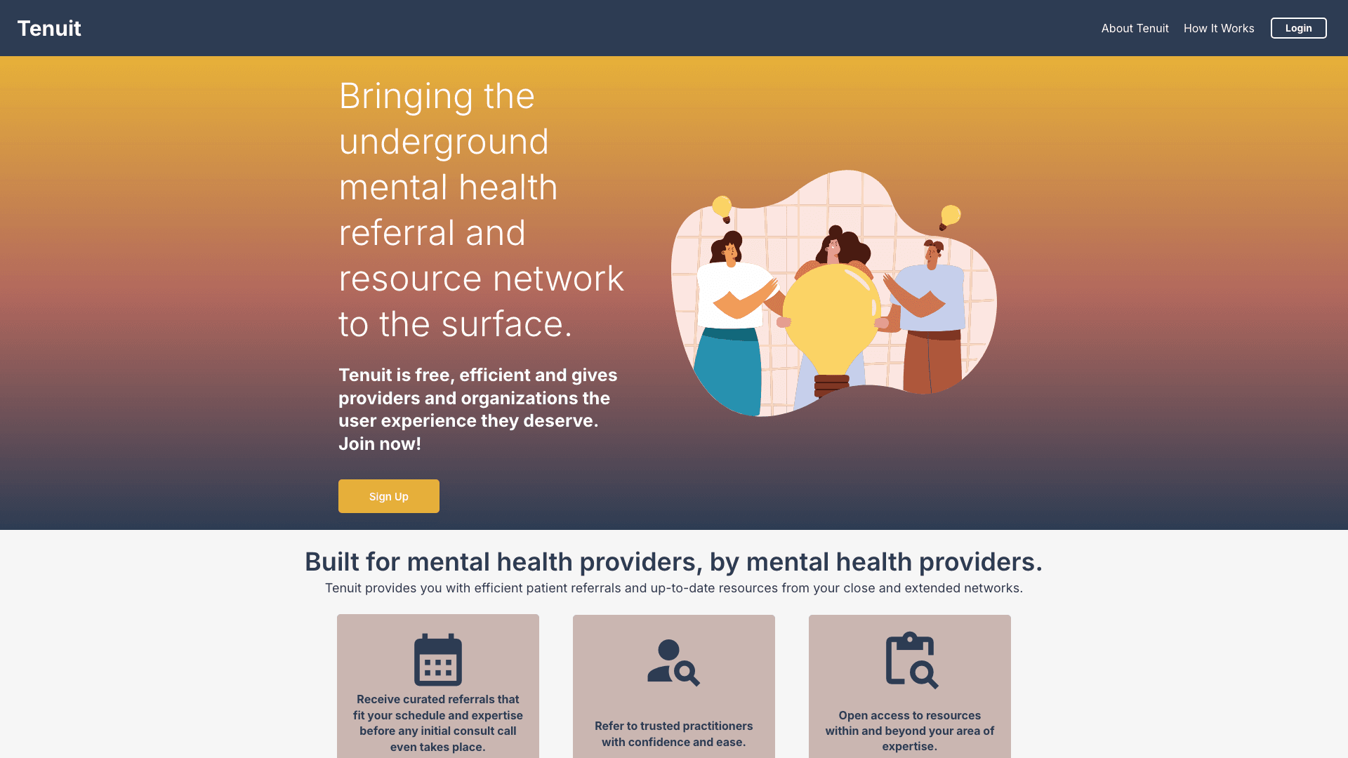 Tenuit — site screenshot